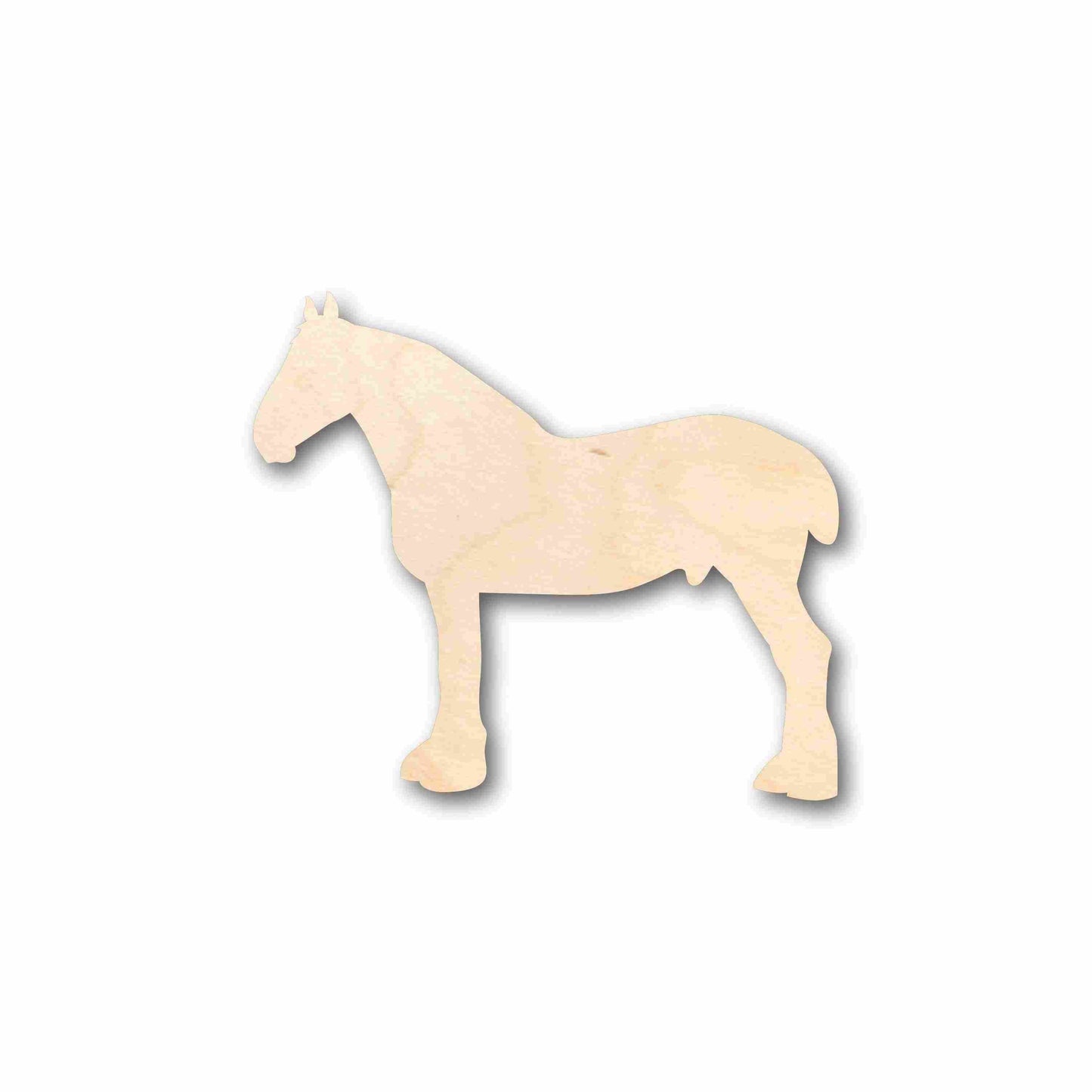 Unfinished Wood Clydesdale Horse Silhouette - Craft- up to 46" DIY