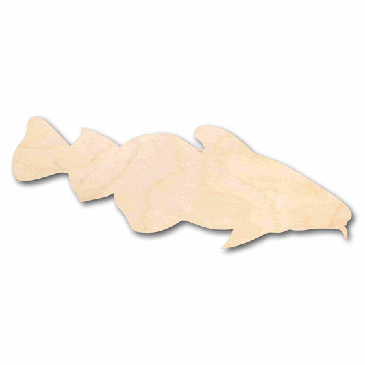 Unfinished Wood Cod Fish Silhouette - Craft- up to 46" DIY