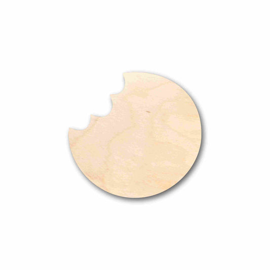 Unfinished Wood Cookie with Bite Silhouette - Craft- up to 46" DIY