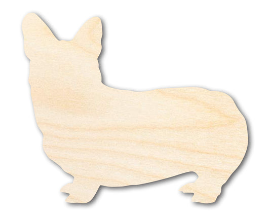 Unfinished Wood Corgi Shape - Pet Craft - up to 46"