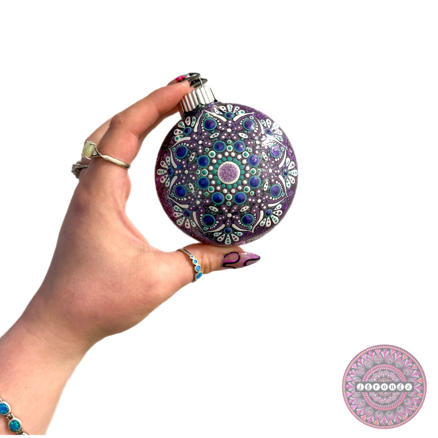 3” Mandala Glitter Ornament