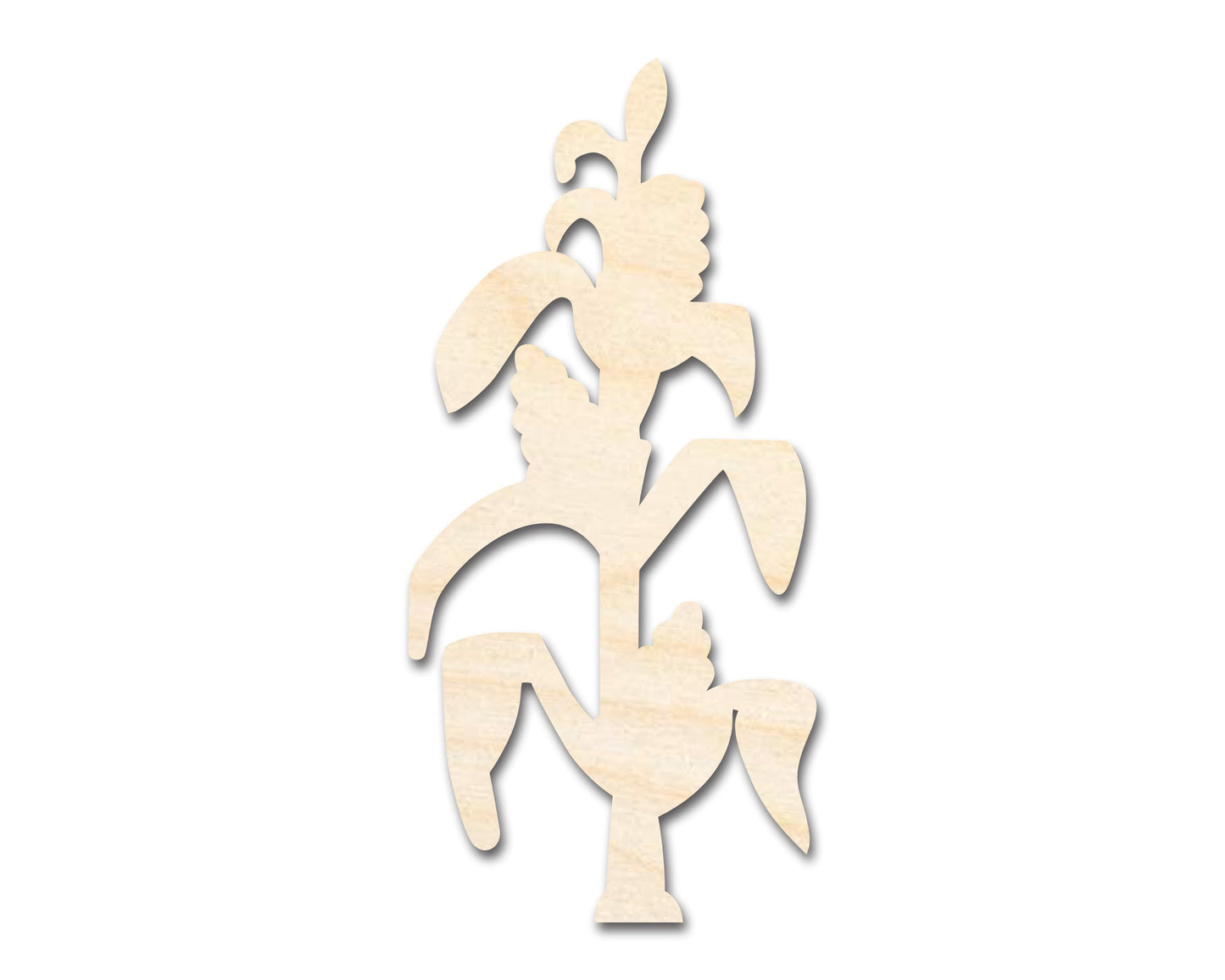 Unfinished Wood Corn Stalk Shape | Craft Cutout | up to 46" DIY