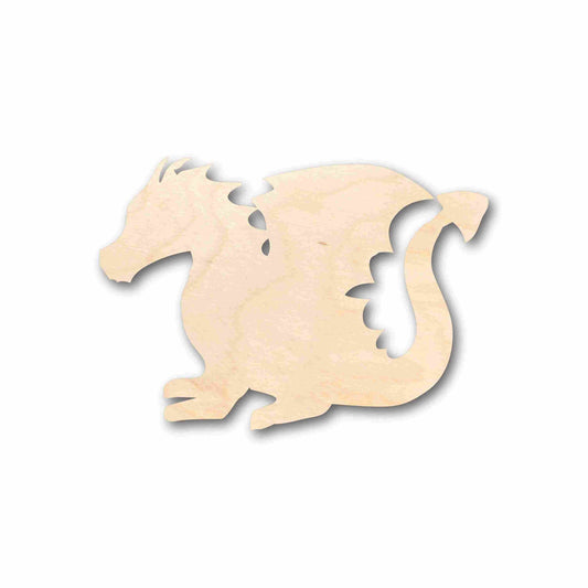 Unfinished Wood Cute Dragon Silhouette - Craft- up to 46" DIY