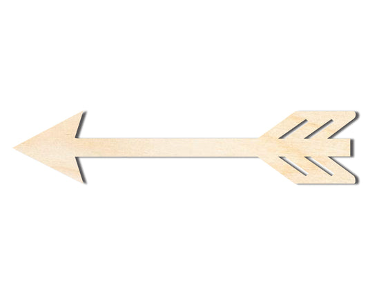 Unfinished Wood Decorative Arrow Shape | Craft Cutout | up to 46" DIY