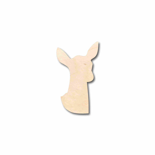Unfinished Wood Deer Doe Head Silhouette - Craft- up to 46" DIY
