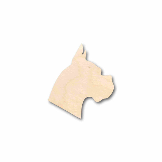 Unfinished Wood Dog Boxer Head Silhouette - Craft- up to 46" DIY