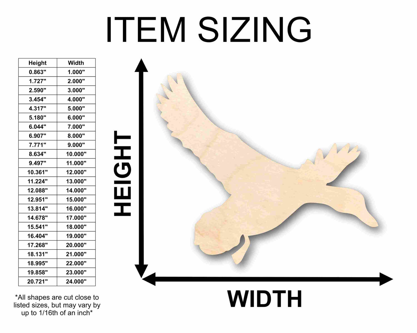 Unfinished Wood Duck Mallard Silhouette - Craft- up to 46" DIY