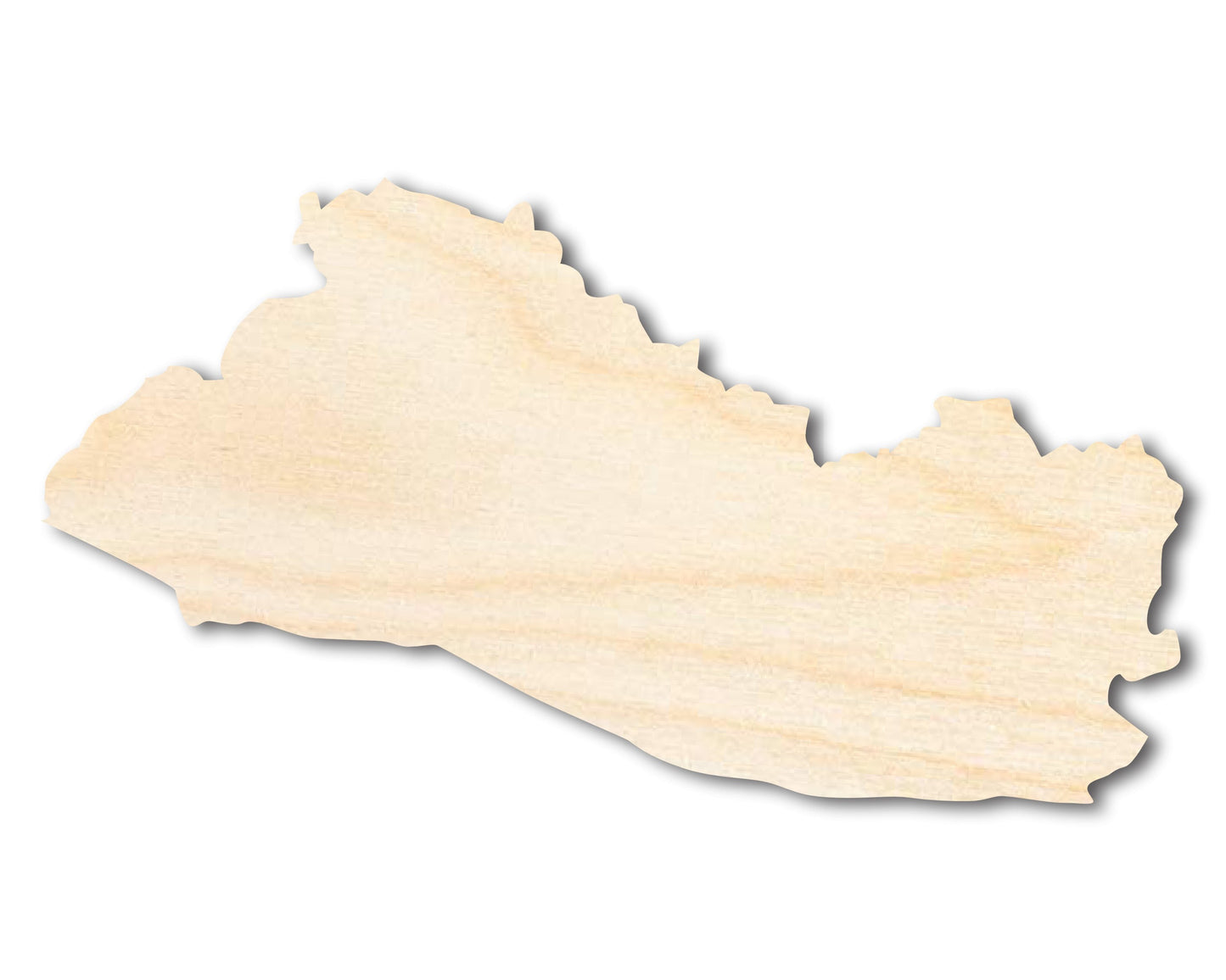 Unfinished Wood El Salvador Country Shape - Central America Craft - up to 46" DIY