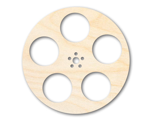 Unfinished Wood Film Reel Shape | Craft Cutout | up to 46" DIY