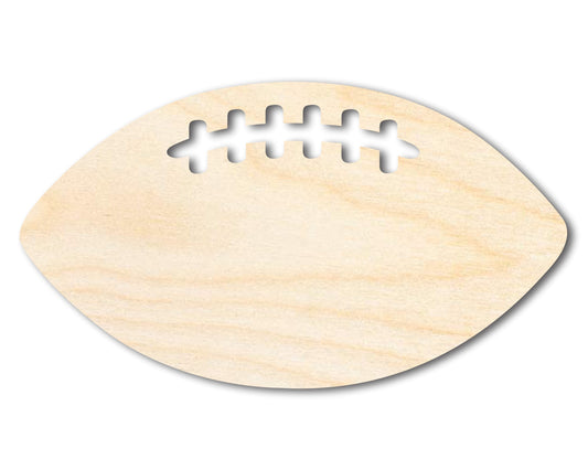 Unfinished Wood Football Threads Shape - Sports Craft - up to 46" DIY
