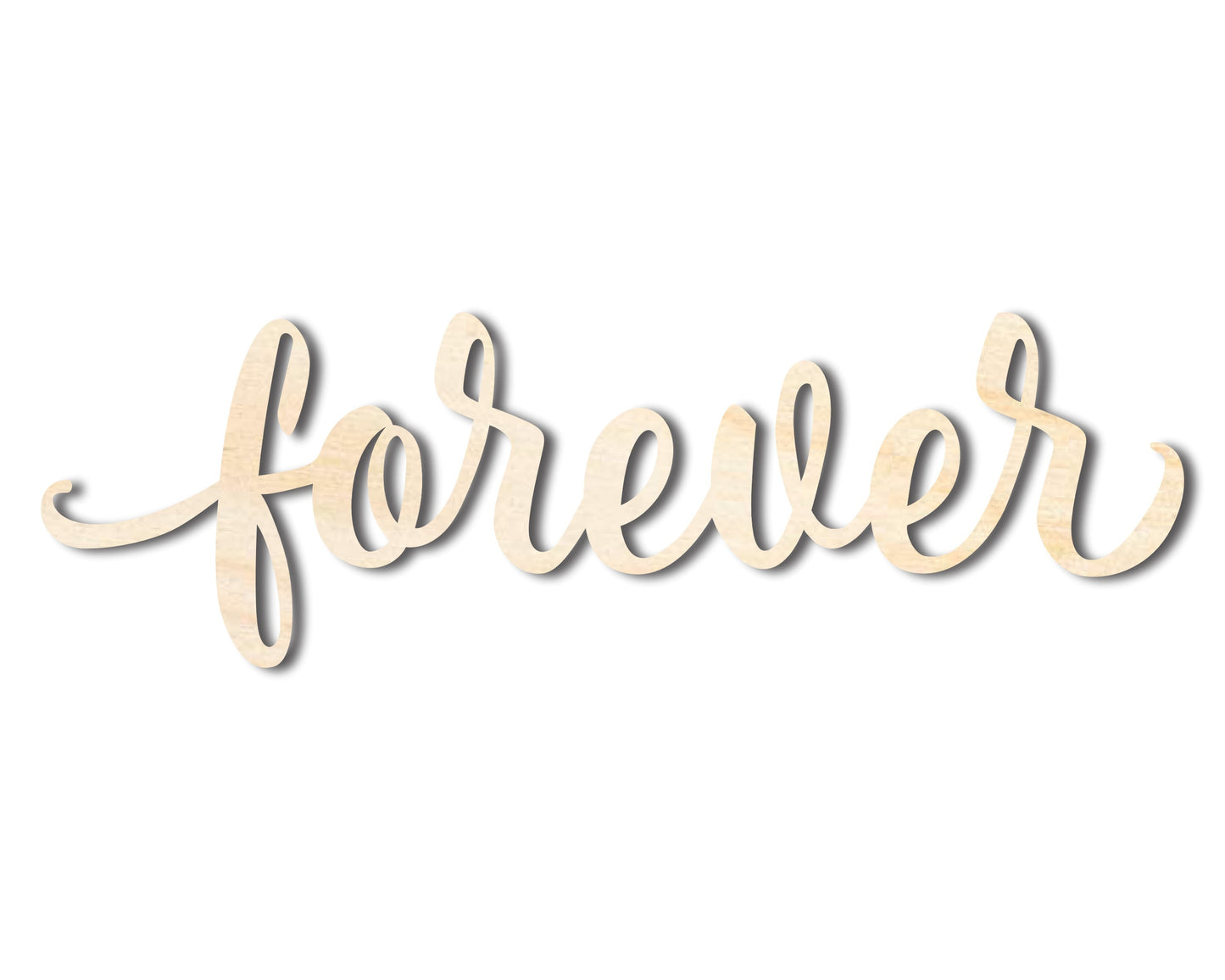 Unfinished Wood Forever Shape - Word Craft - up to 46"