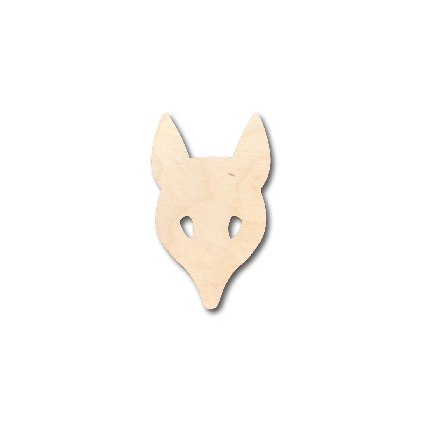 Unfinished Wood Fox Head Mask Shape - Craft - up to 46" DIY
