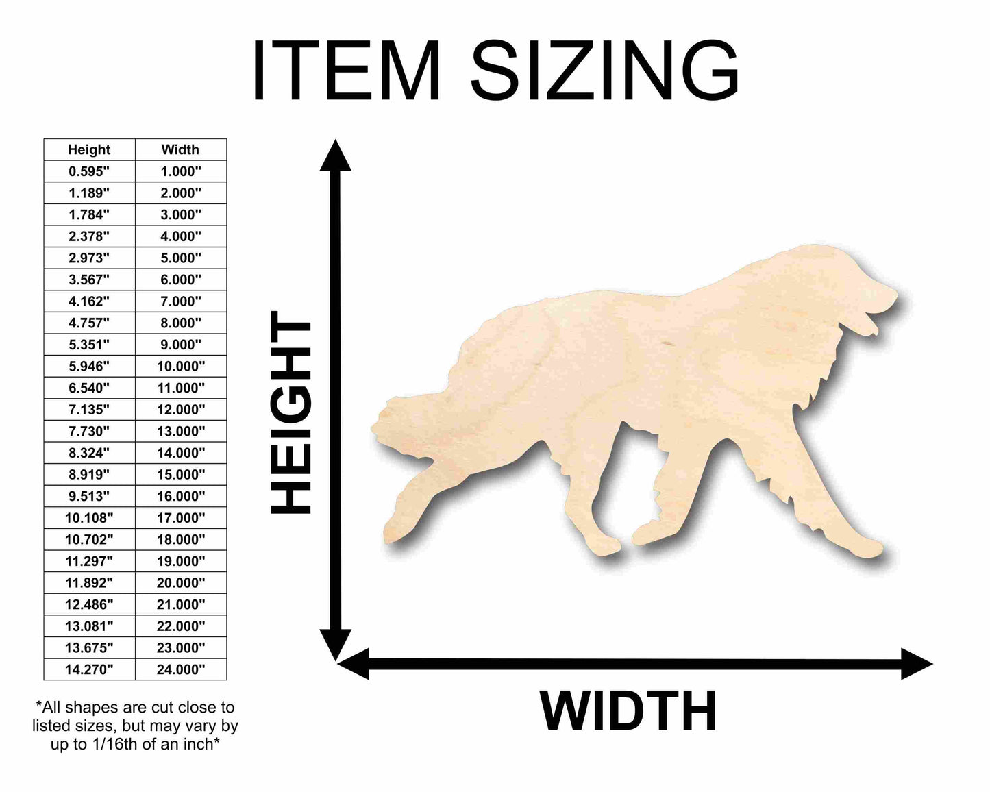 Unfinished Wood Great Pyrenees Dog Silhouette - Craft- up to 46" DIY