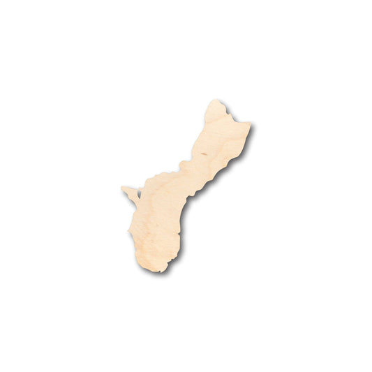 Unfinished Wood Guam Island Territory Shape - Craft - up to 46" DIY