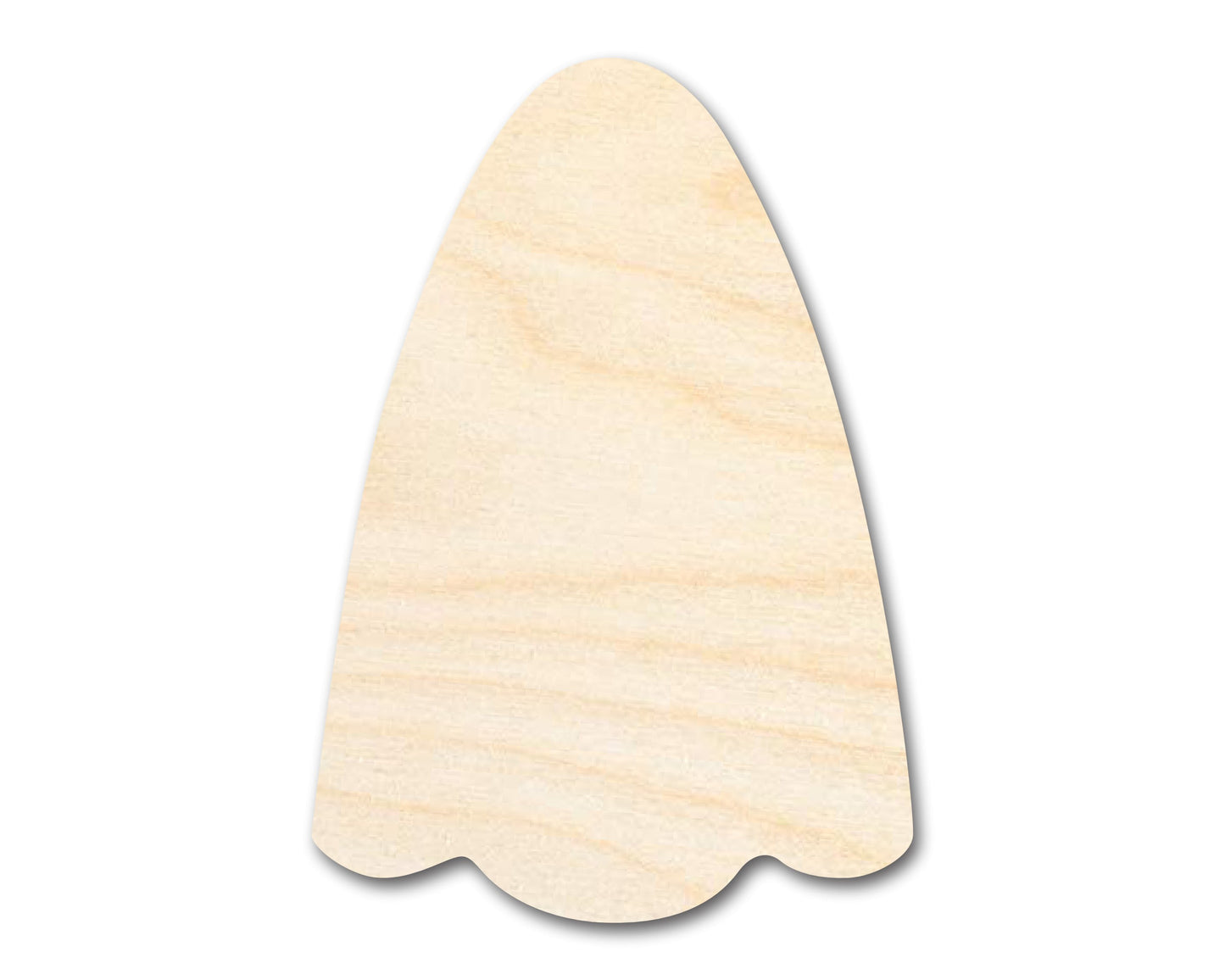 Unfinished Wood Sheet Ghost Shape | Craft Cutout | up to 46" DIY