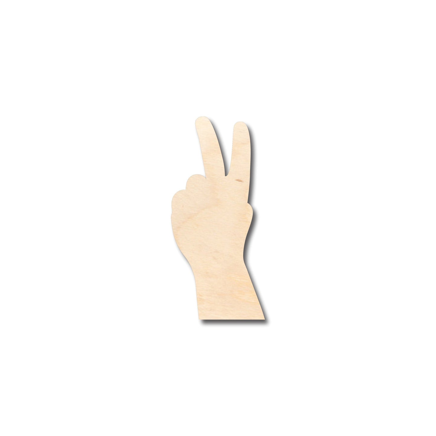 Unfinished Wood Hand Peace Symbol Shape - Craft - up to 46" DIY