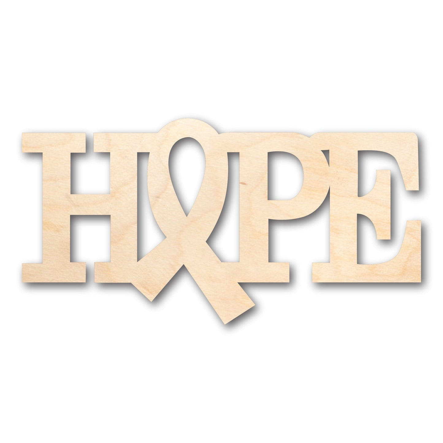 Unfinished Wood Hope Ribbon Script Shape - Craft - up to 46" DIY
