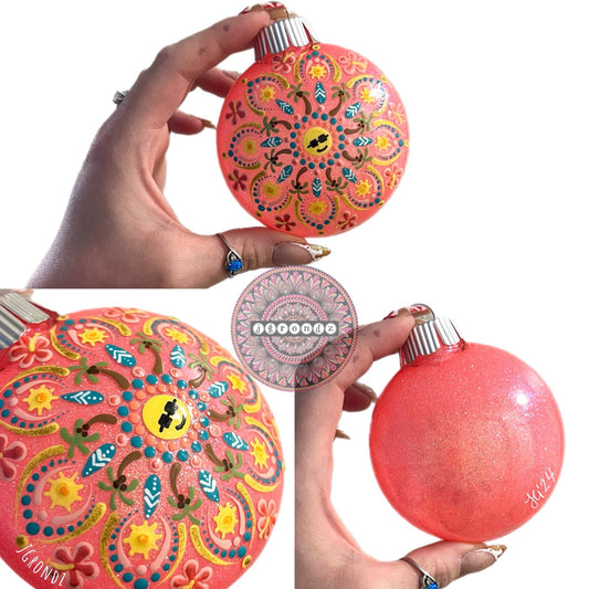 3” Beach Mandala Glitter Ornament