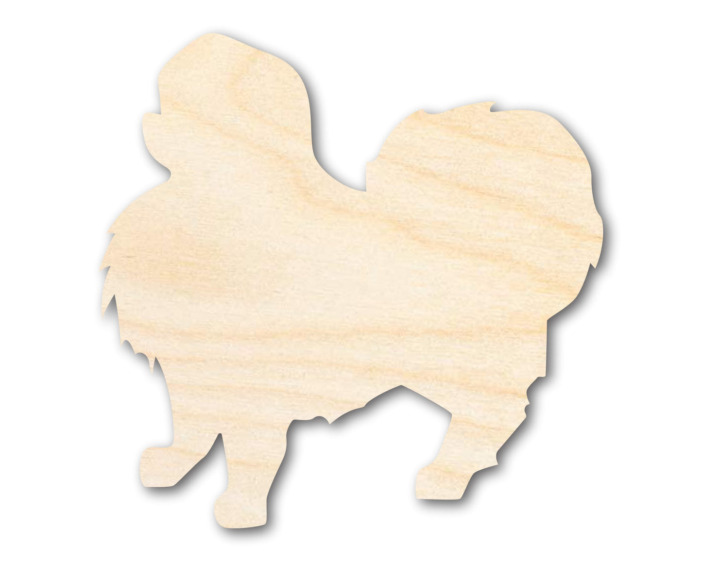 Unfinished Wood Japanese Chin Shape - Pet Craft - up to 46"