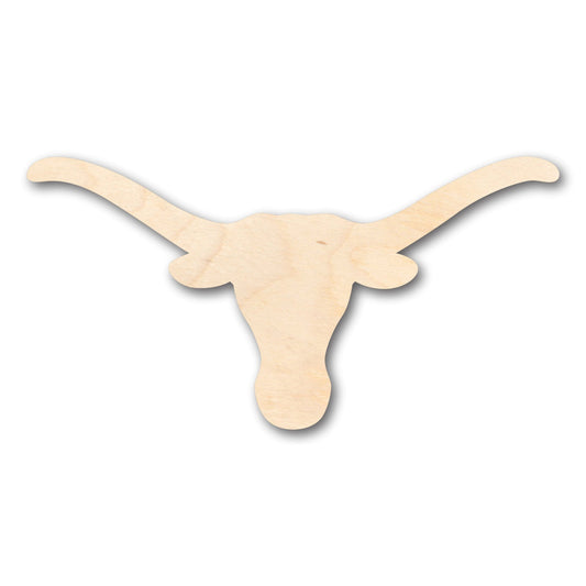 Unfinished Wood Longhorn Texas Western Shape - Craft - up to 46" DIY