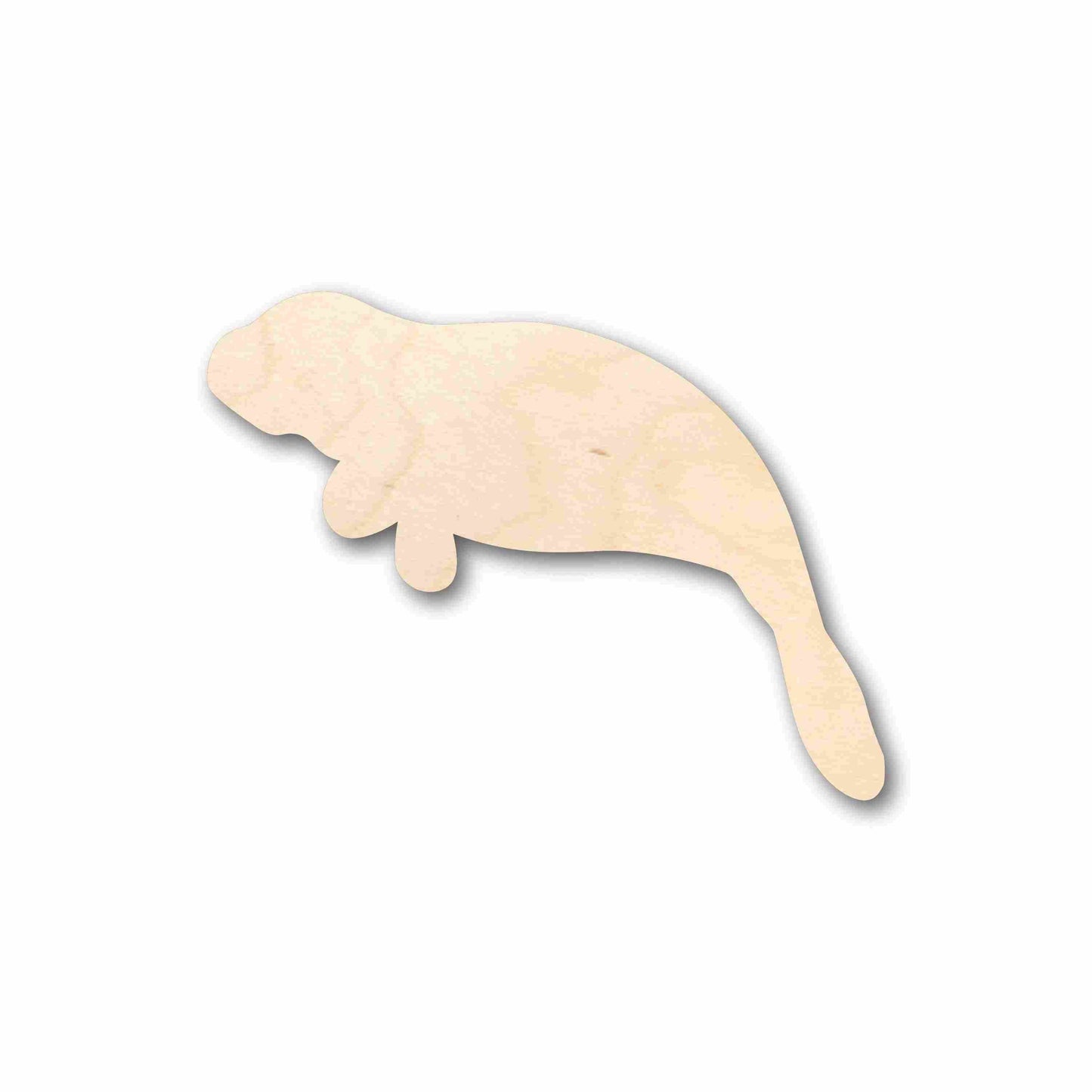Unfinished Wood Manatee Calf Sea Cow Silhouette - Craft- up to 46" DIY