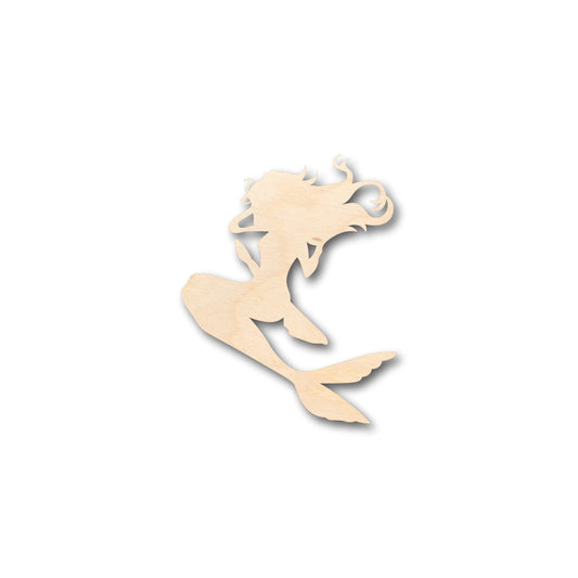 Unfinished Wood Mermaid Siren Shape - Craft - up to 46" DIY