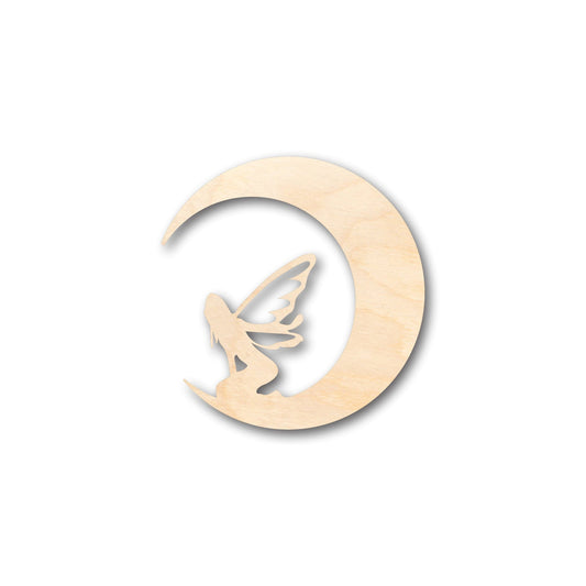 Unfinished Wood Moon Fairy Shape - Craft - up to 46" DIY