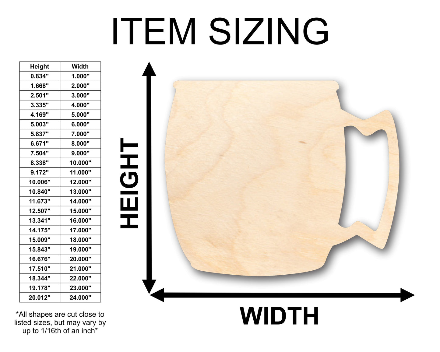 Unfinished Wood Moscow Mule Shape - Craft - up to 46" DIY