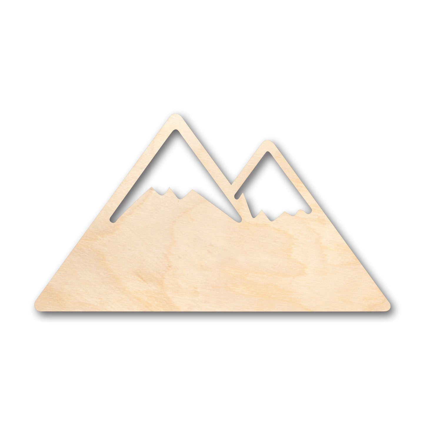 Unfinished Wood Mountain Peaks Shape - Craft - up to 46" DIY