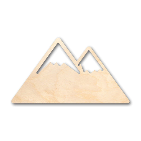 Unfinished Wood Mountain Peaks Shape - Craft - up to 46" DIY