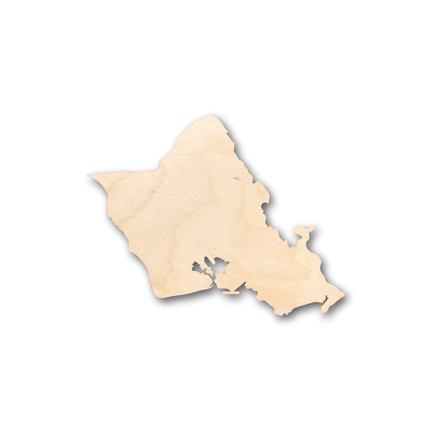 Unfinished Wood Oahu Hawaiian Island Shape - Craft - up to 46" DIY