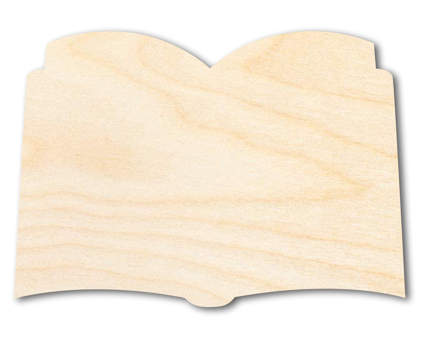 Unfinished Wood Open Book Silhouette - Craft - up to 46" DIY