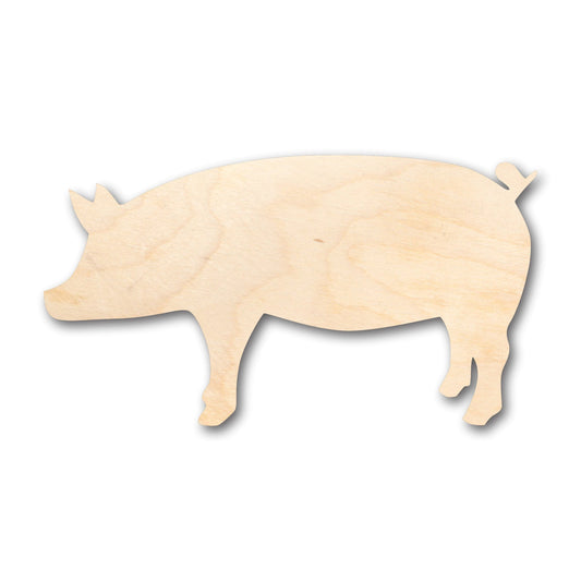 Unfinished Wood Pig Piglet Farm Animal Shape - Craft - up to 46" DIY