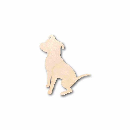 Unfinished Wood Pitbull Dog Silhouette - Craft- up to 46" DIY