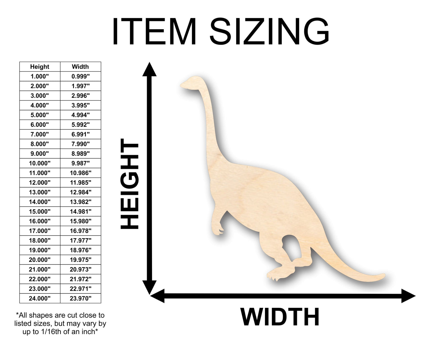 Unfinished Wood Plant Eating Dinosaur Shape - Craft - up to 46" DIY