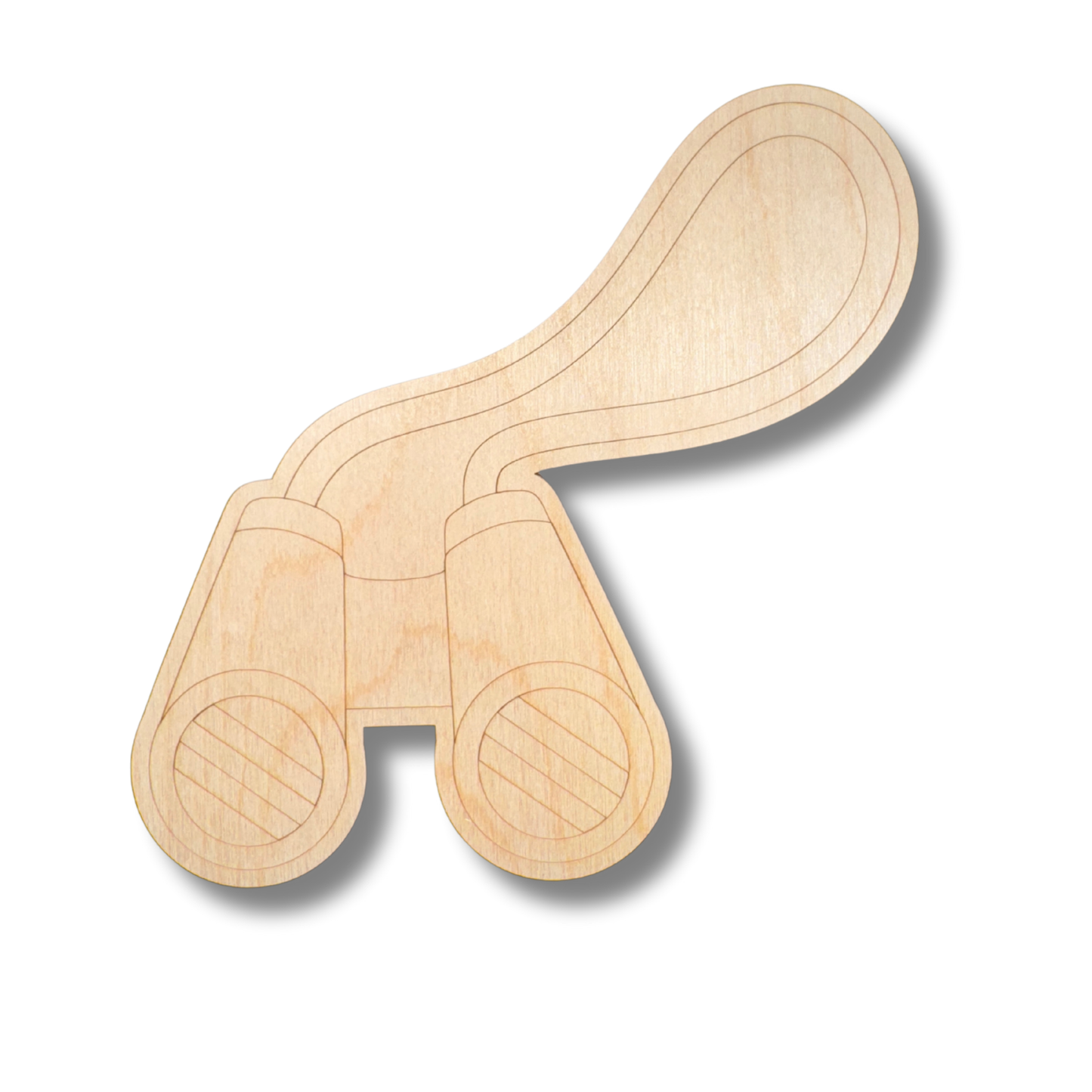 Unfinished Wood Etched Binoculars Shape | Paint By Line Crafts | up to 30" DIY