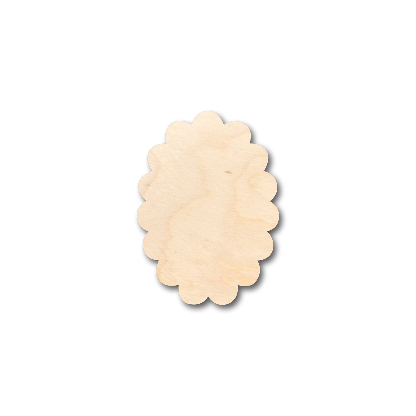 Unfinished Wood Scalloped Oval Shape - Craft - up to 46" DIY