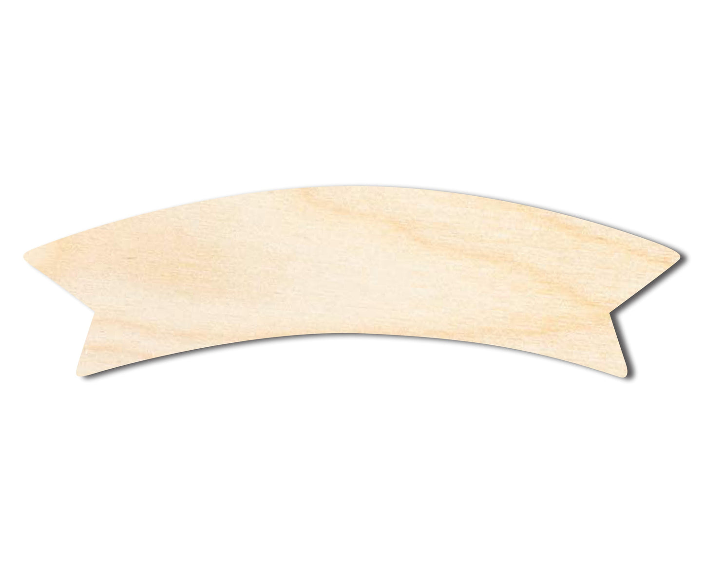 Unfinished Wood Scroll Banner Silhouette - Craft - up to 46" DIY