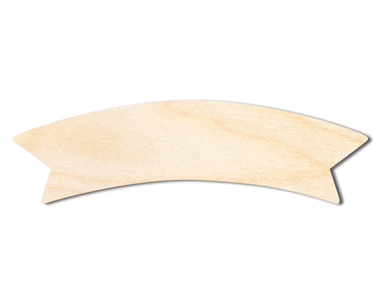 Unfinished Wood Scroll Banner Silhouette - Craft - up to 46" DIY