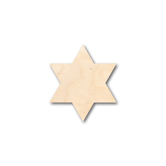 Unfinished Wood Six Point Star Shape - Craft - up to 46" DIY