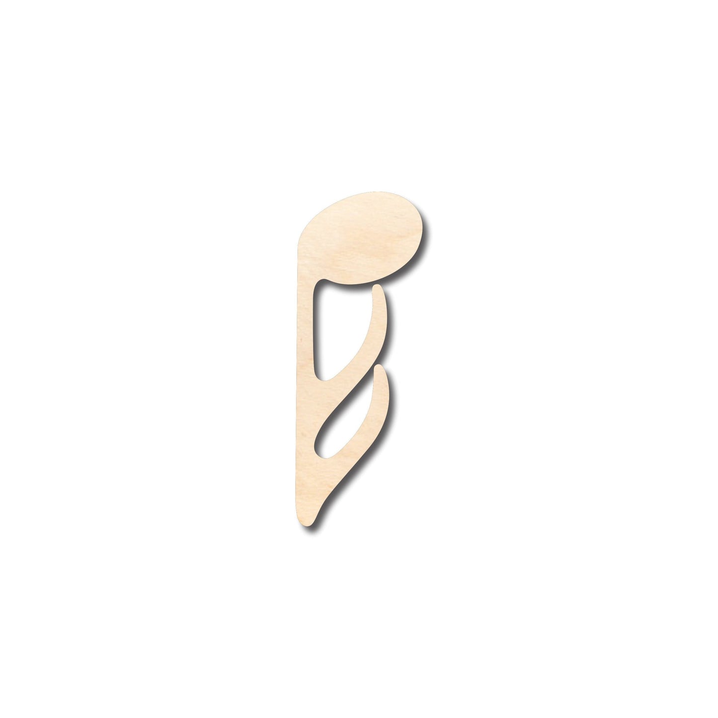 Unfinished Wood Sixteenth Note Down Music Art Shape - Craft - up to 46" DIY