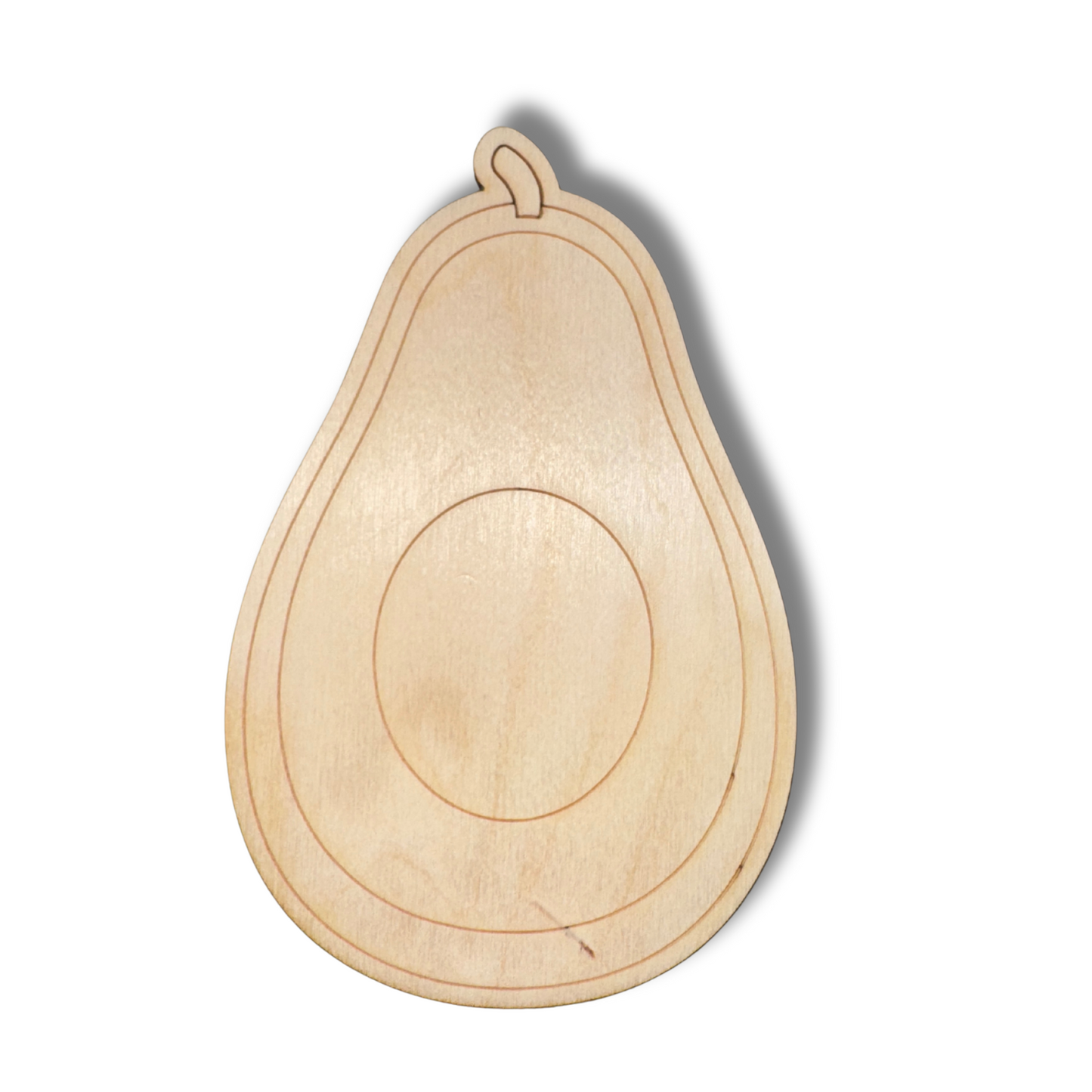 Unfinished Wood Etched Avocado Shape | Paint By Line Crafts | up to 30" DIY
