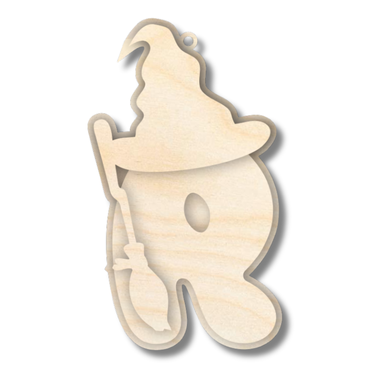 Unfinished Wood Layered Letter Halloween Witch Tags | A-Z | 3 Piece | 6" Tall | 1/8" Wood | Wood Craft DIY