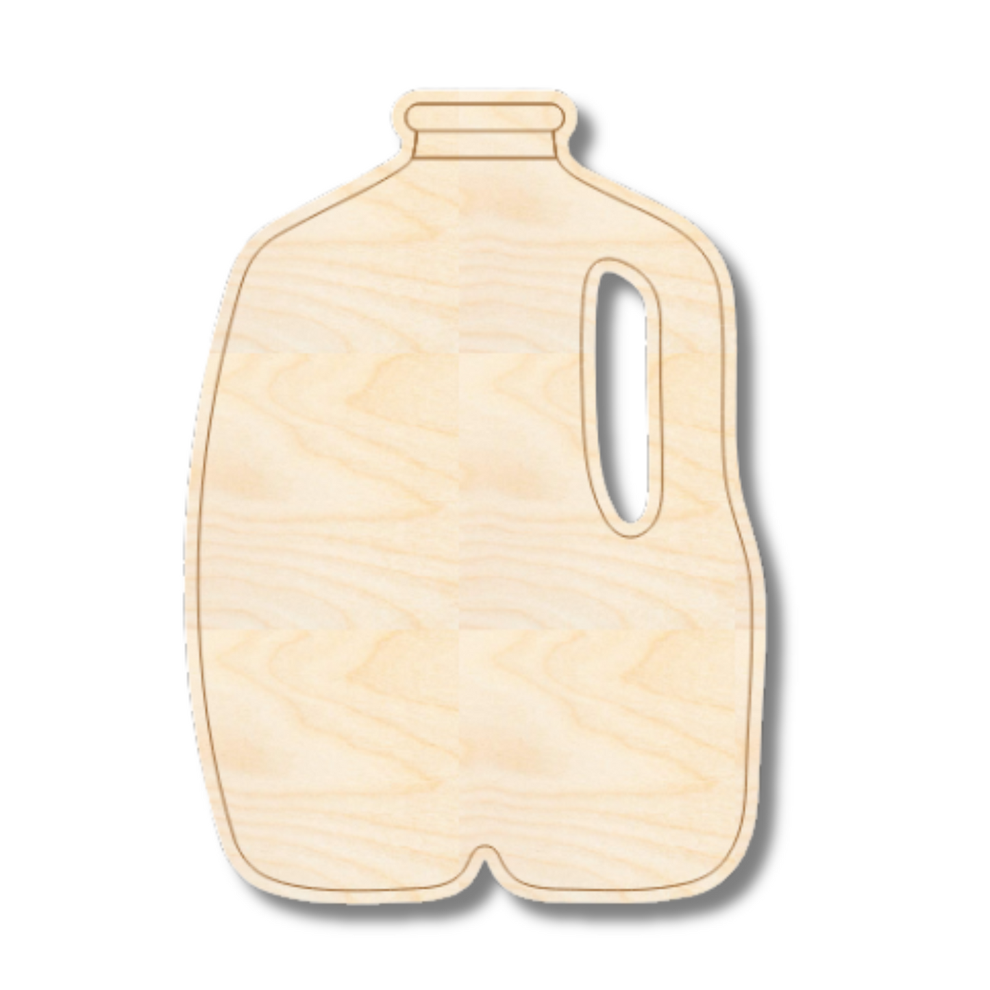 Unfinished Wood Etched Gallon Jug Shape | Paint By Line Crafts | up to 30" DIY