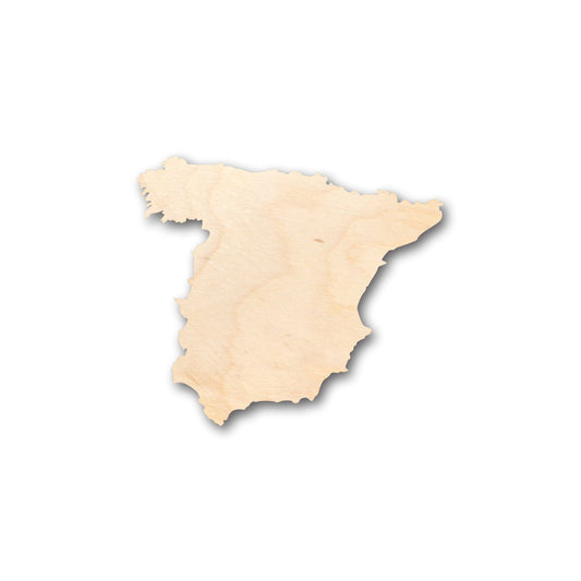 Unfinished Wood Spain Country Shape - Craft - up to 46" DIY