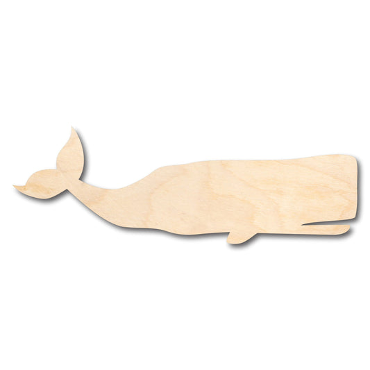 Unfinished Wood Sperm Whale Shape - Craft - up to 46" DIY
