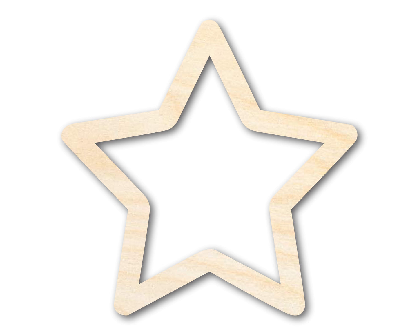 Unfinished Wood Star Outline Shape - Craft - up to 46" DIY