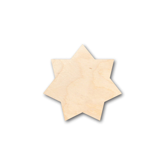 Unfinished Wood Star 7 Point Flower Shape - Craft - up to 46" DIY