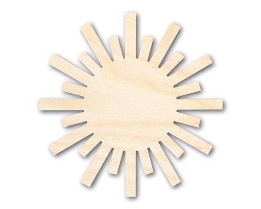 Unfinished Wood Paper Sun Shape | Summer Craft Cutout | up to 46" DIY