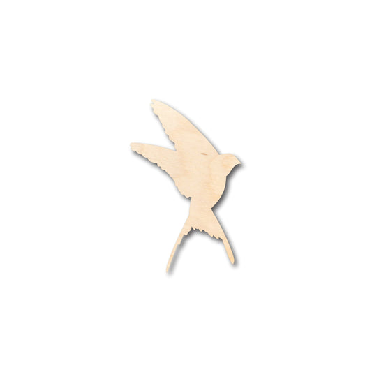 Unfinished Wood Swallow Shape - Craft - up to 46" DIY